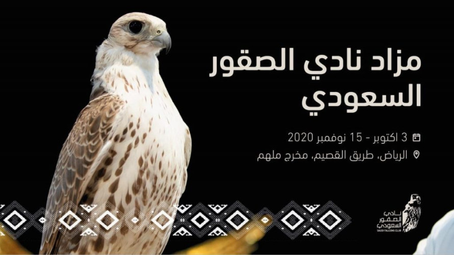 “مزاد الصقور” ابتداء من اكتوبر القادم في الرياض