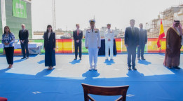 شاهد … بالفيديو …قائد ‎القوات البحرية الملكية السعودية يرعى مراسم تعويم سفينة جلالة الملك “‎جازان” بمملكة ‎إسبانيا