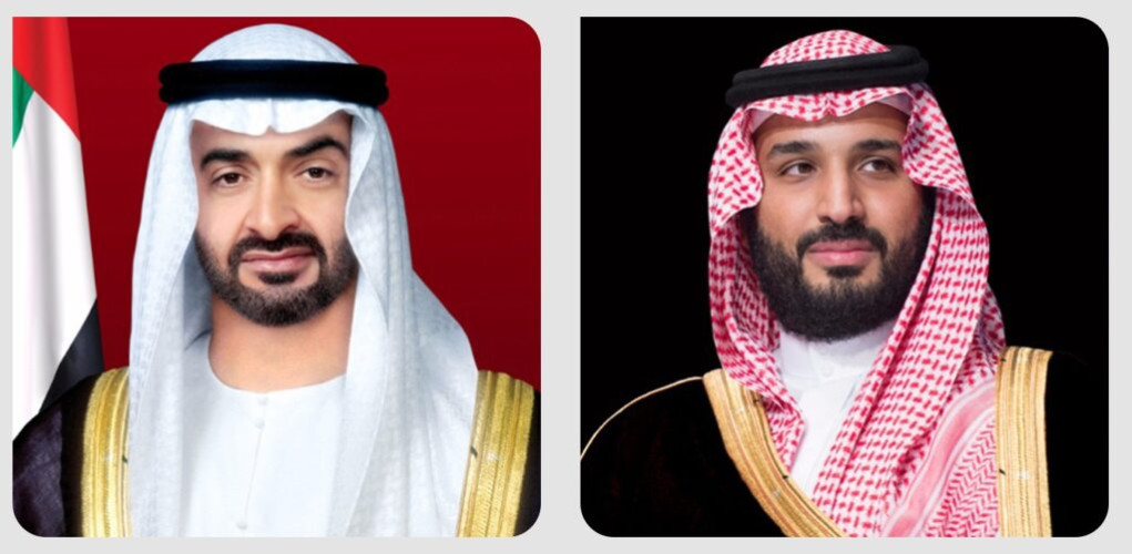 ولي العهد ورئيس دولة الإمارات يتبادلان التهاني هاتفيًا بعيد الأضحى المبارك
