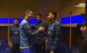 رونالدو يظهر للمرة الأولى في غرف ملابس النصر ويقدم التحية للاعبين