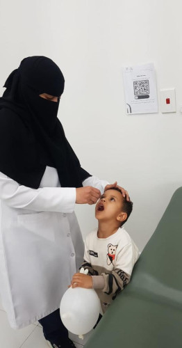 مركز صحي قباء يعلن عن انطلاق الحملة الوطنية للتطعيم ضد شلل الأطفال