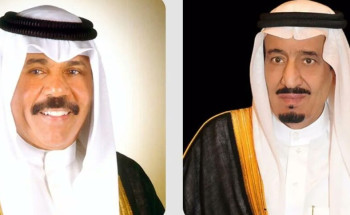 خادم الحرمين الشريفين يتلقى برقيات تهانٍ من القيادة الكويتية بمناسبة اليوم الوطني الـ 93