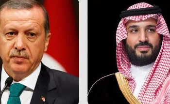 ولي العهد يتلقى اتصالاً هاتفياً من رئيس جمهورية تركيا
