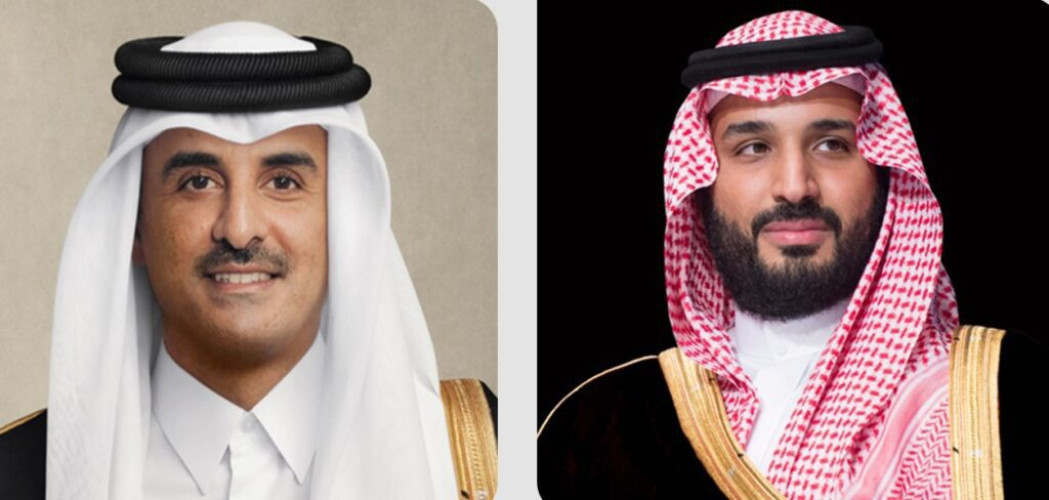 ولي العهد يتلقى رسالة خطية من أمير دولة قطر