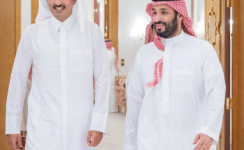 ولي العهد يستقبل أمير دولة قطر