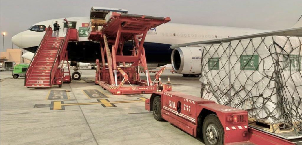 مغادرة الطائرة الإغاثية السعودية السادسة عشر لإغاثة الشعب الفلسطيني في غزة