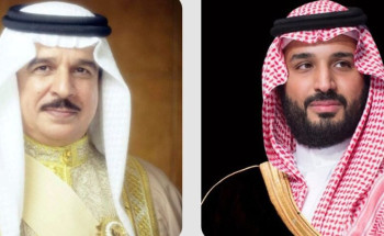 ولي العهد يتلقى اتصالاً هاتفياً من ملك البحرين