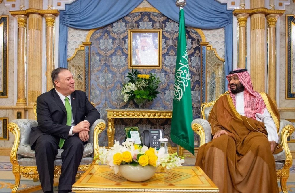 ولي العهد يجتمع مع وزير الخارجية الأمريكي