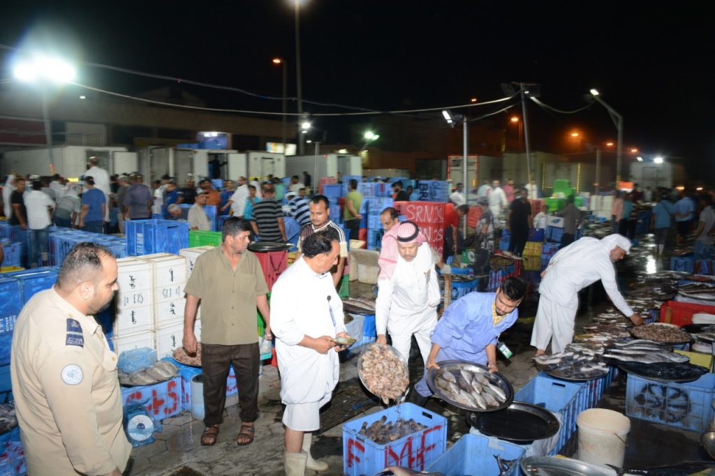 بلدية القطيف تتلف خمسة أطنان من الأسماك والروبيان الفاسدة