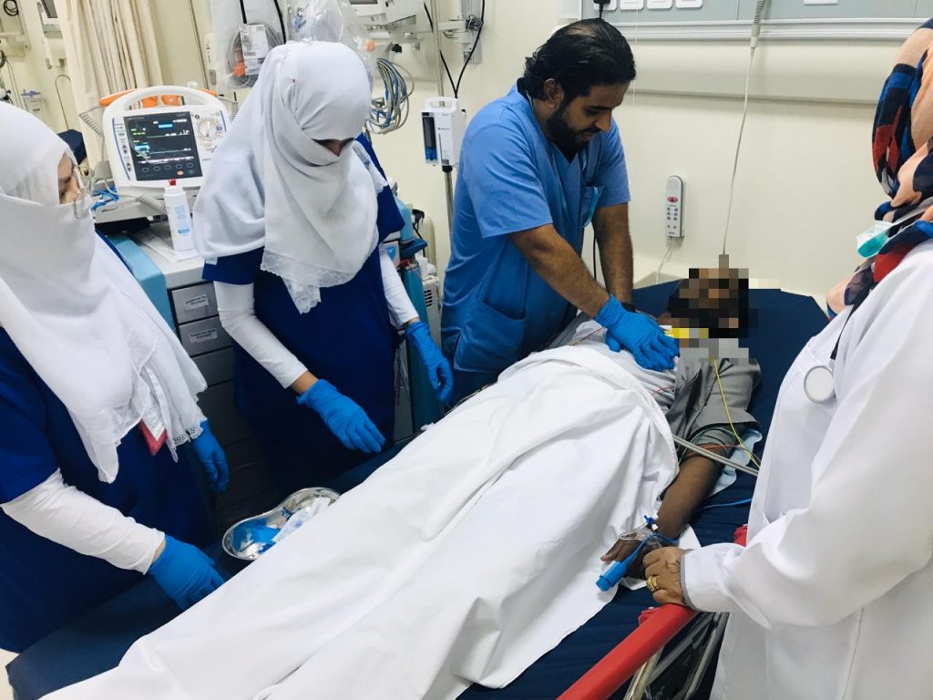 تدخل طبي عاجل لإنقاذ حياة معتمر