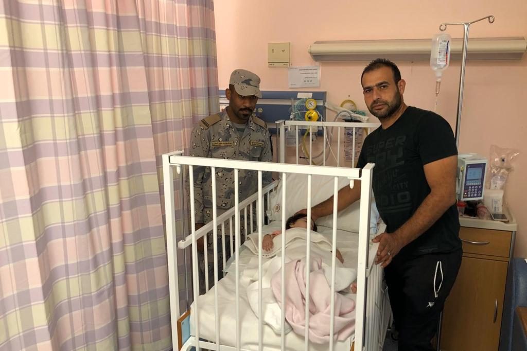 حرس الحدود ينقذ طفلة اردنية تبلغ من العمر 11 شهر من الغرق