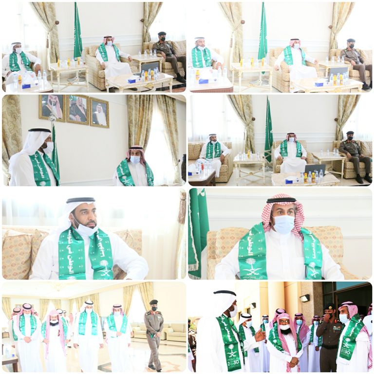 محافظ القريات يستقبل مدير التعليم ويشارك الطلاب من خلال منصة مدرستي