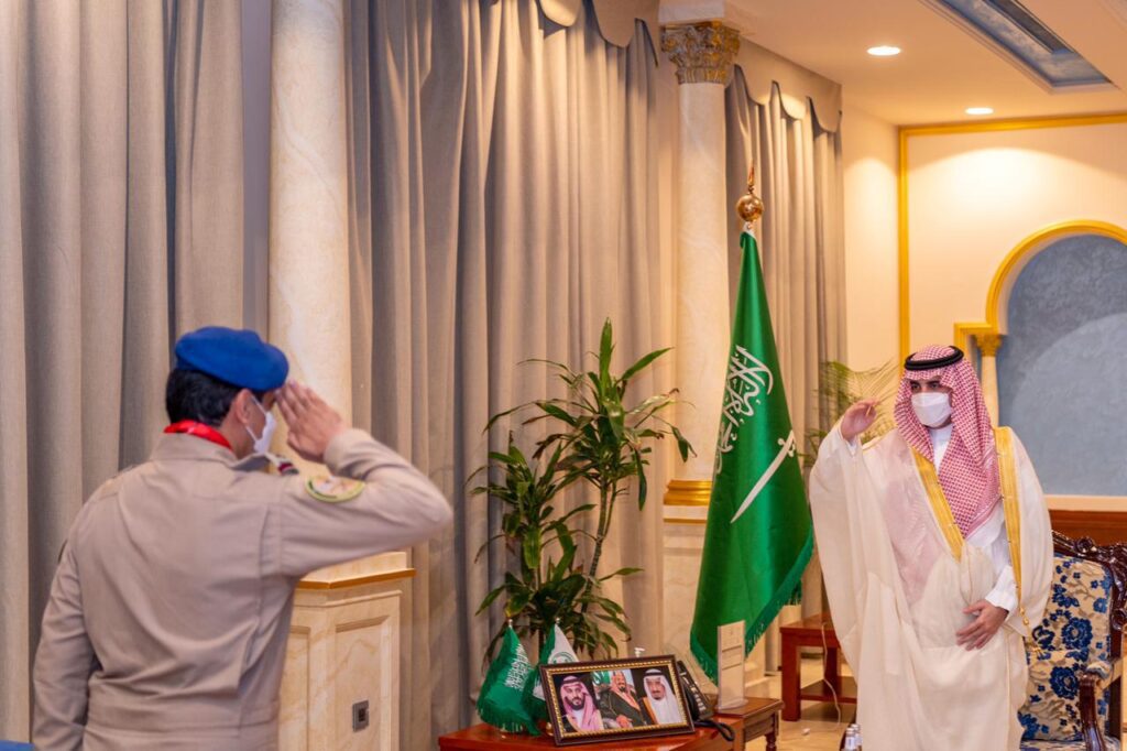 أمير منطقة الجوف يستقبل قائد قاعدة الجوف الجوية بالقطاع الشمالي