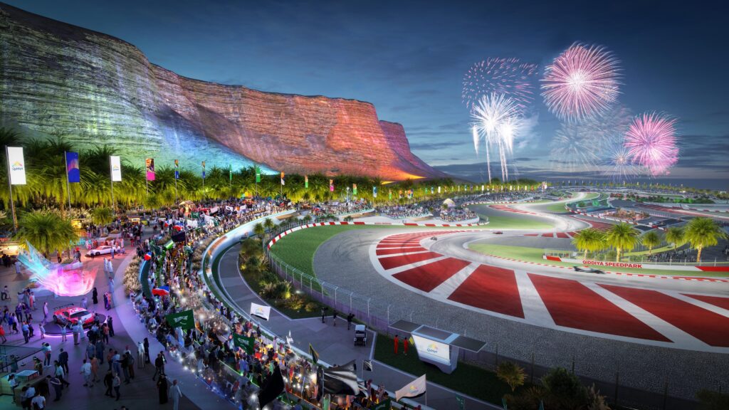 القدية تعلن إطلاق مضمار السرعة ثالث وجهاتها الرئيسة لتقديم تجربة استثنائية في رياضة المحركات