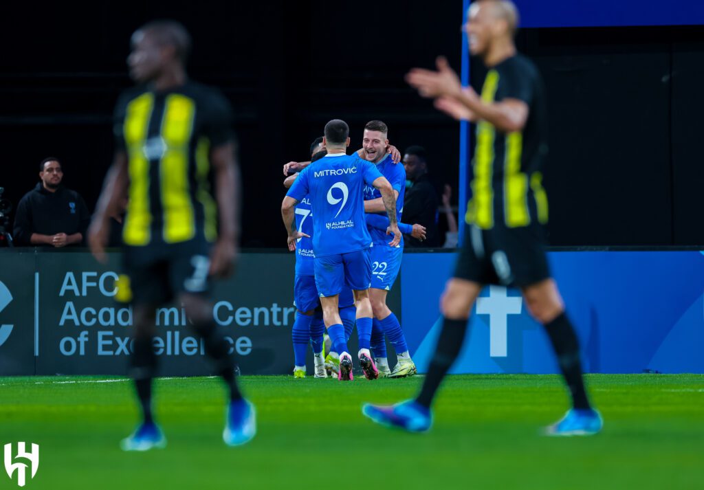 بهدفين.. الهلال يتغلب على الاتحاد في ذهاب الدور ربع النهائي من دوري أبطال آسيا⁩